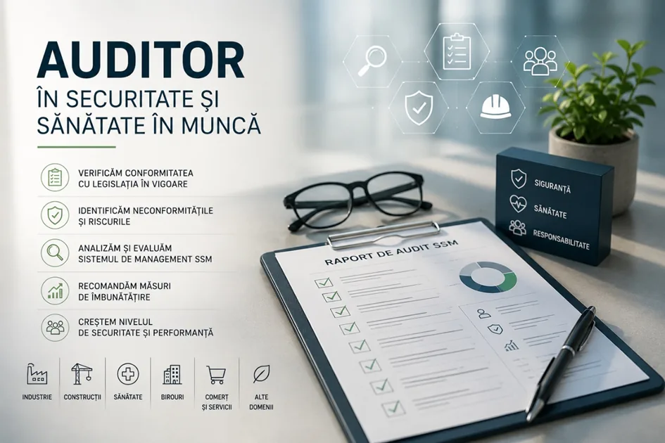 Auditor SSM — audit intern securitate și sănătate în muncă, raport de audit, recomandări corective